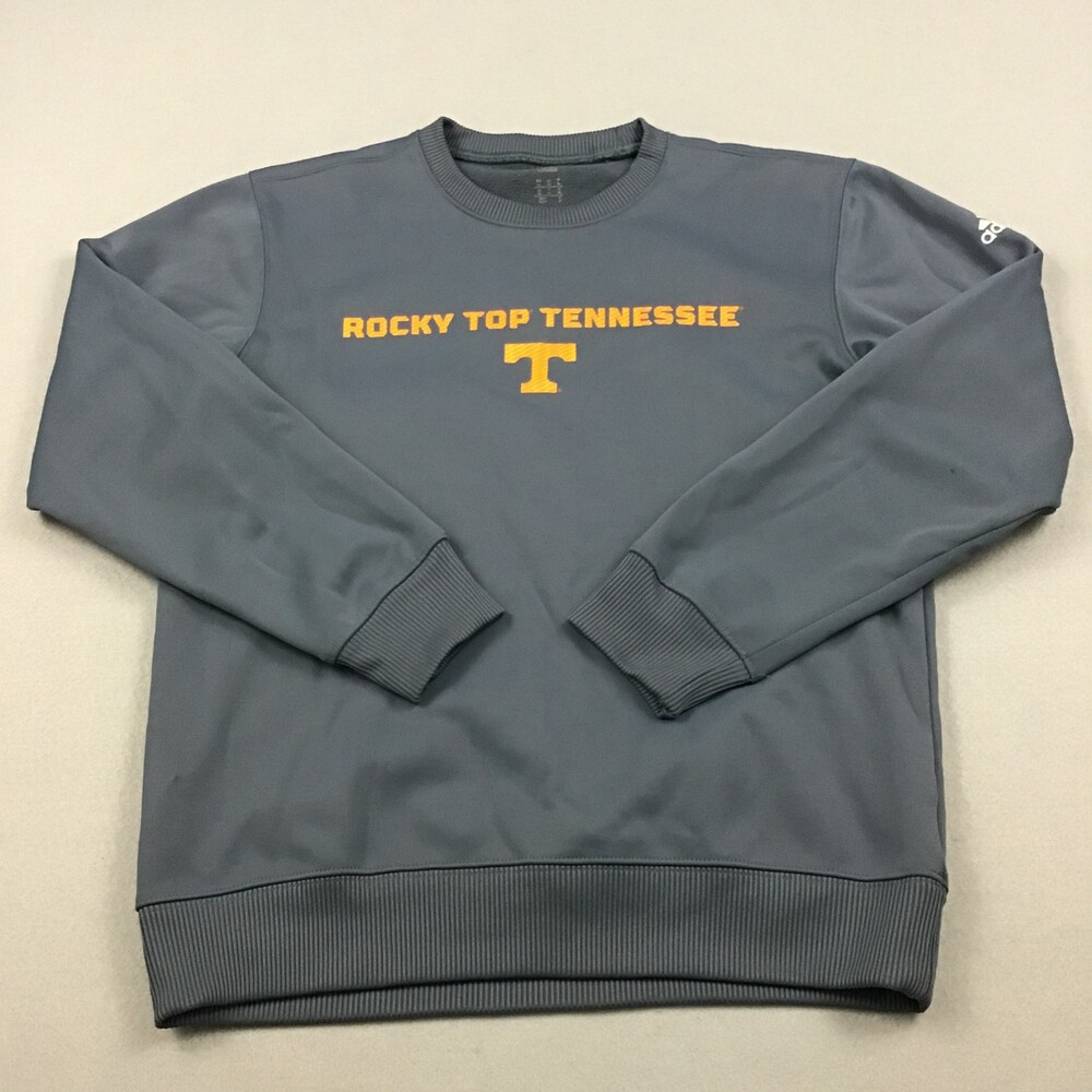 Tennessee Volunteers Sweatshirt Men Medium Gray Rocky Top Basketball Crewneck *